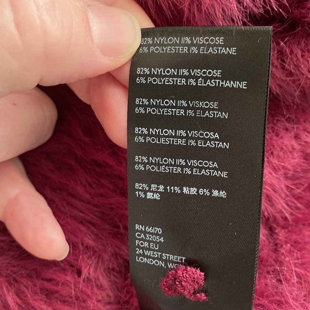 Anthropologie Fuzzy Burgundy Sweater - Picture 10 of 10